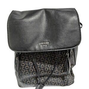 Guess Genuine Leather Mini Backpack Purse for Women: Anti-Theft Designer Leath